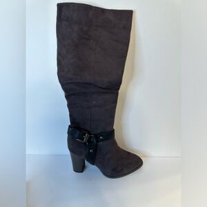 Eva & Zoe Magnolia Tall Brown Suede